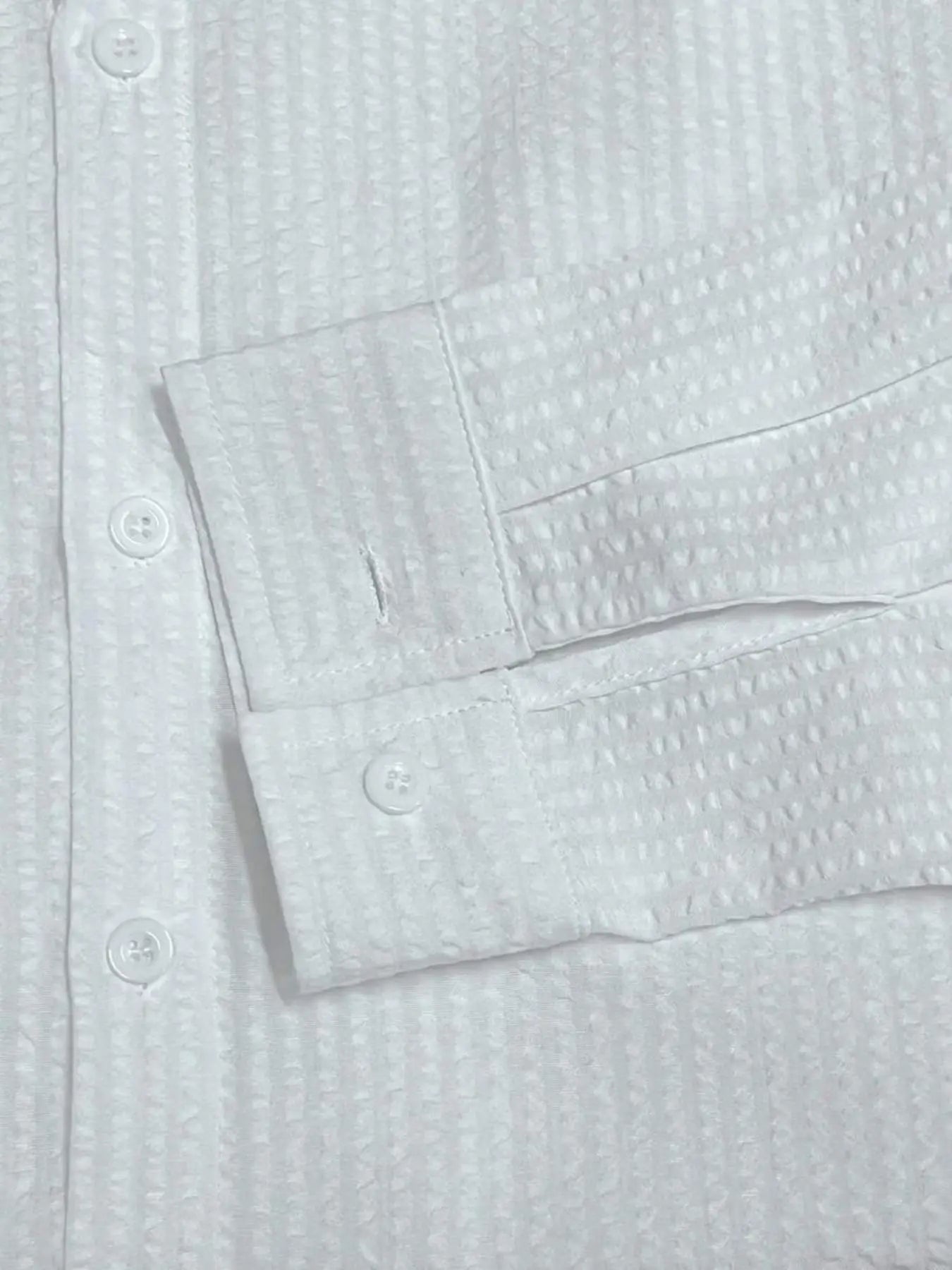 Camisa Listrada Manga Longa Loose Casual