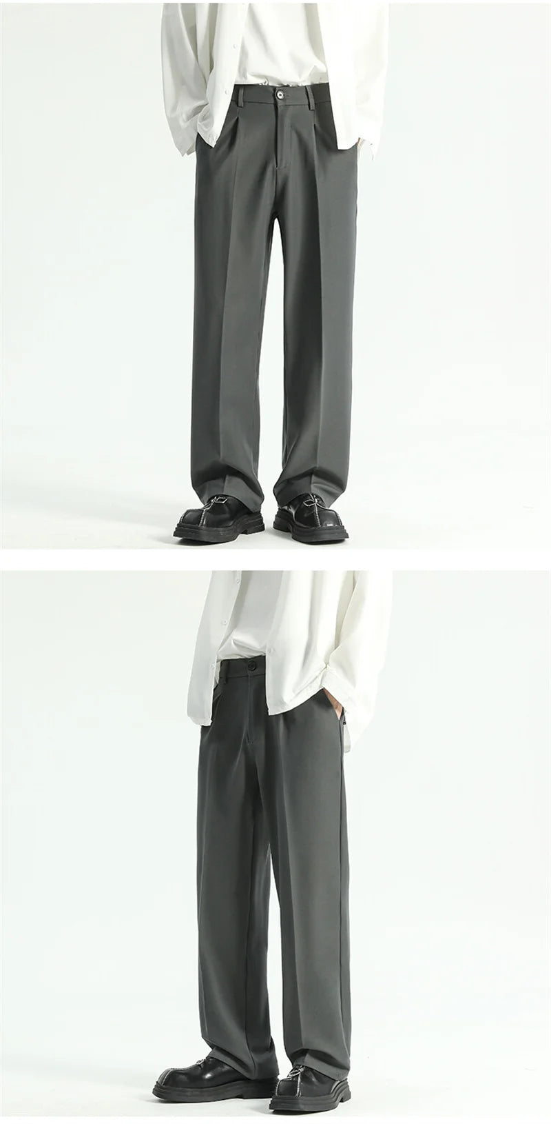 Calça alfaiataria Straight Preta Japonesa