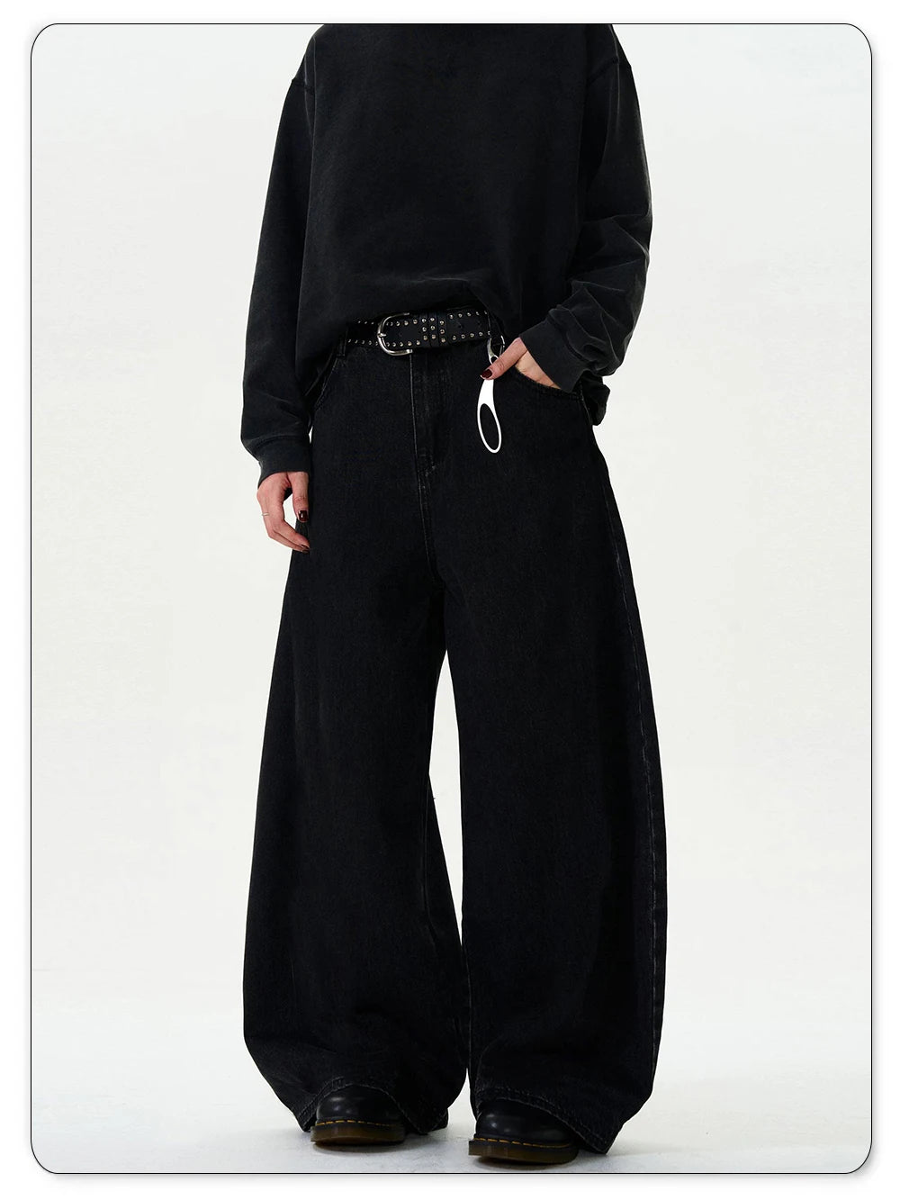Calça Jeans Baggy Wide Leg Curved