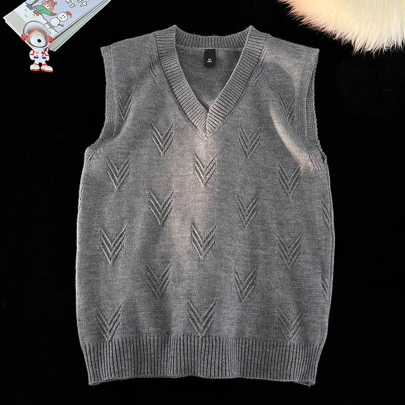 Colete Jacquard Tricot Gola V