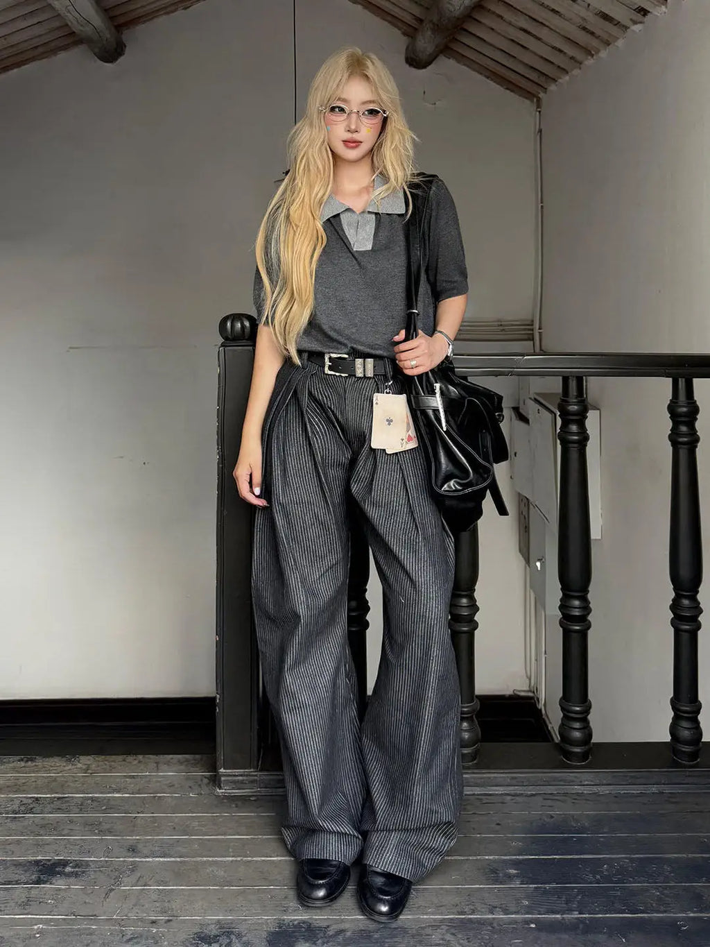 Calça Wide Leg Casual American Vintage