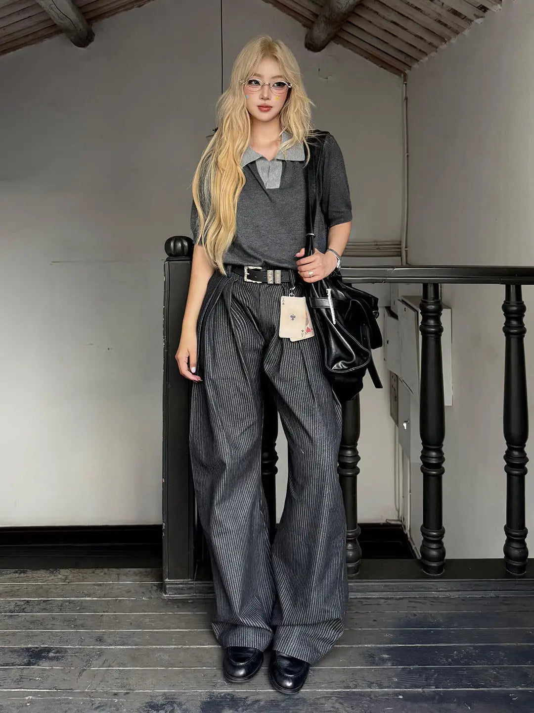 Calça Wide Leg Casual American Vintage