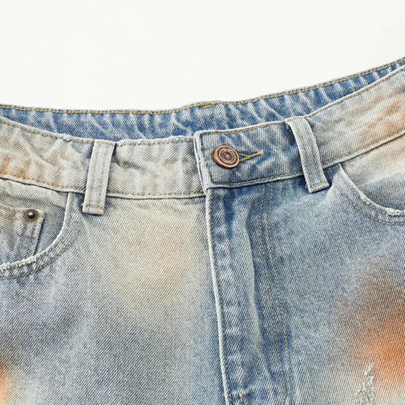 Shorts Jeans Mud Dye Wide Leg