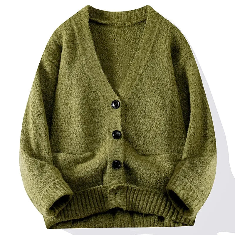Cardigan Knit Button Streetwear