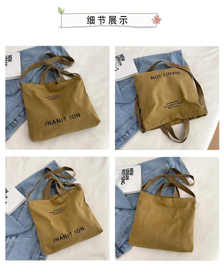 Bolsa Transversal em Lona Estilo Utilitário