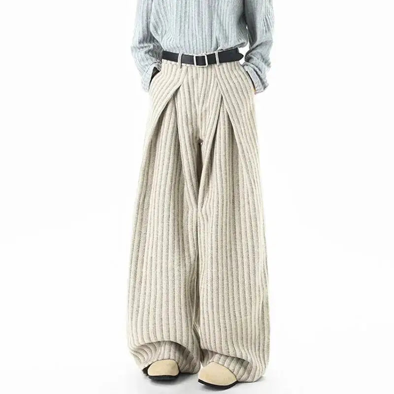 Calça Oversized Urban Woolen Listrada
