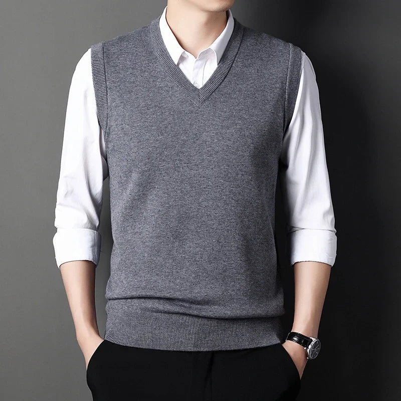 Colete Knit V-Neck Casual