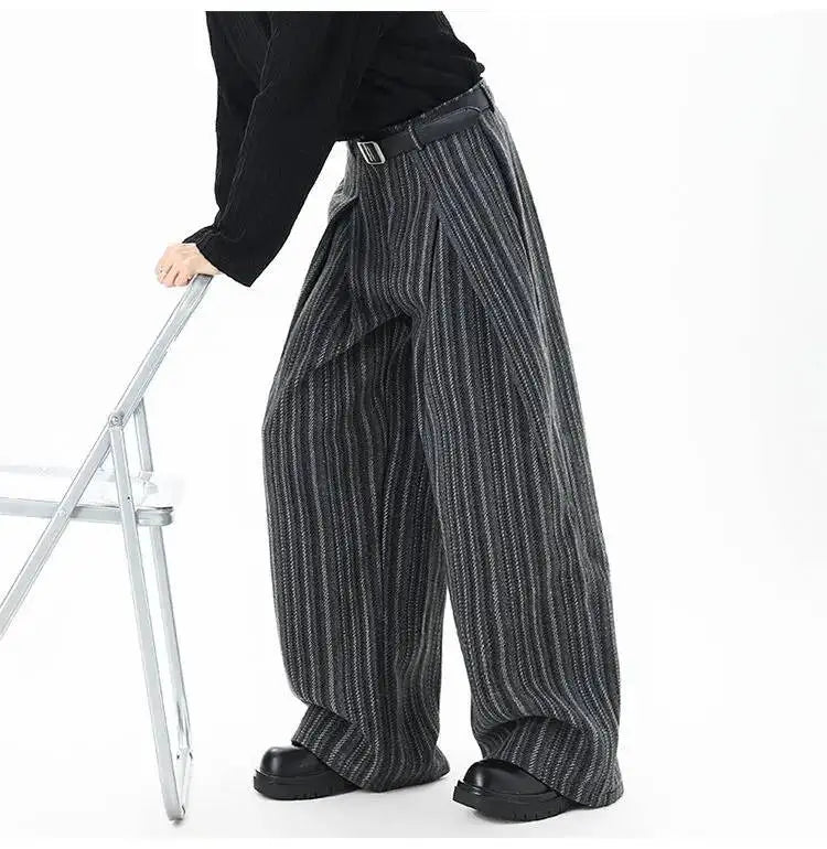 Calça Oversized Urban Woolen Listrada