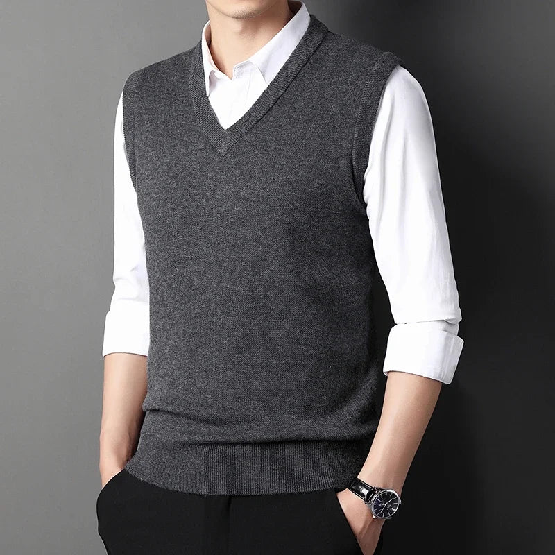 Colete Knit V-Neck Casual