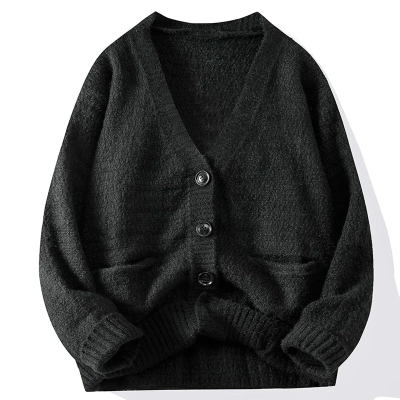 Cardigan Knit Button Streetwear