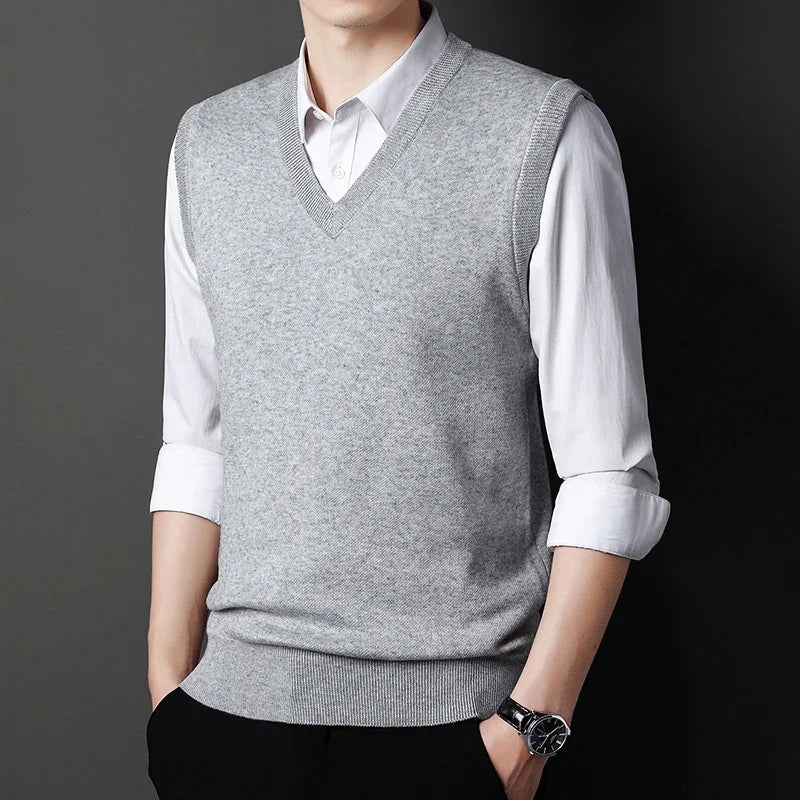 Colete Knit V-Neck Casual