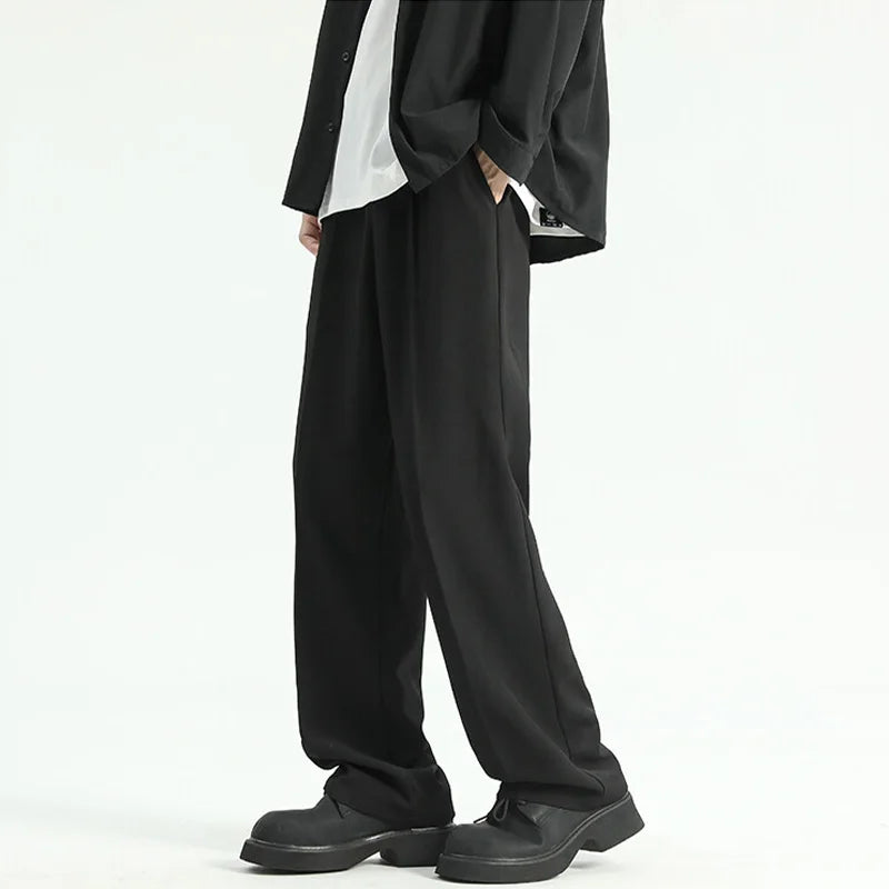Calça alfaiataria Straight Preta Japonesa