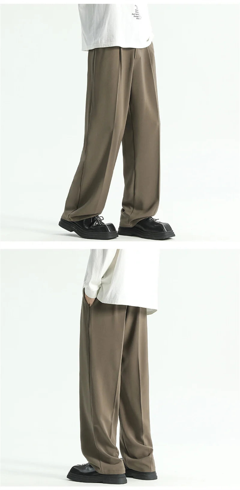Calça alfaiataria Straight Preta Japonesa