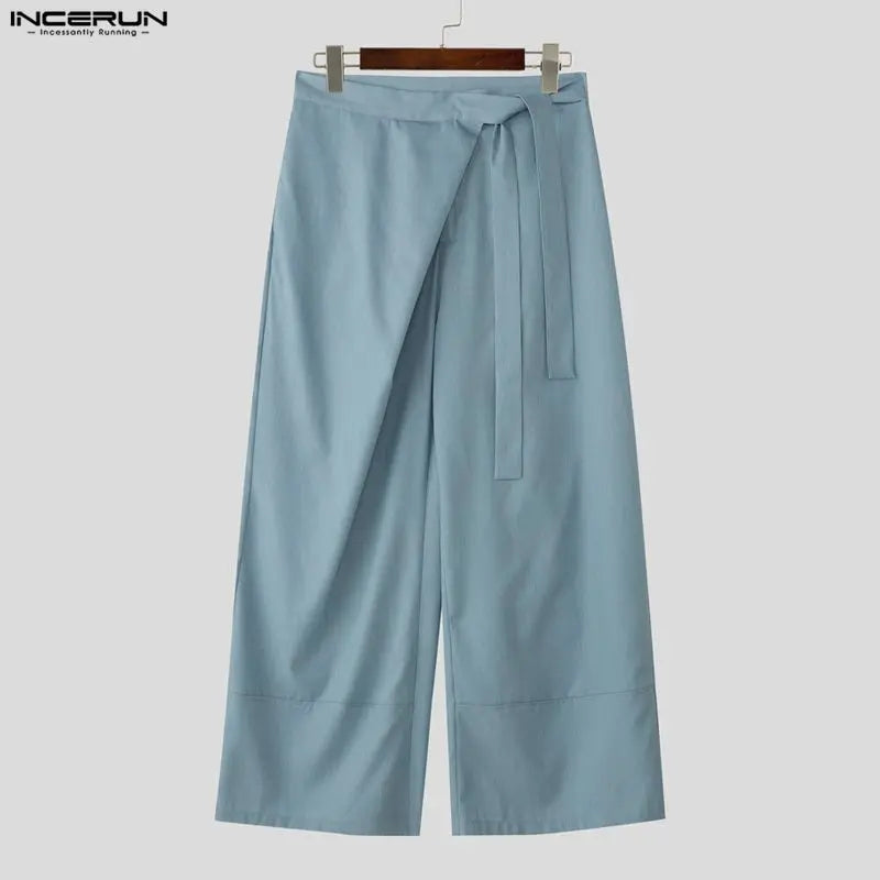 Calça Wide Leg Assimetria Utility Lace-Up