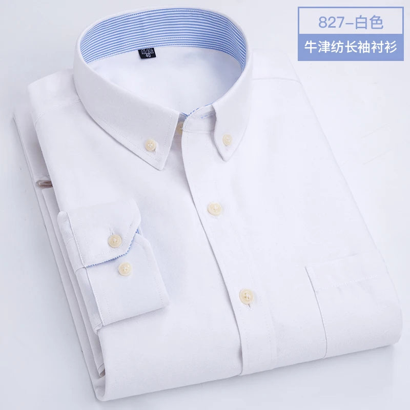Camisa Oxford Slim Manga Longa