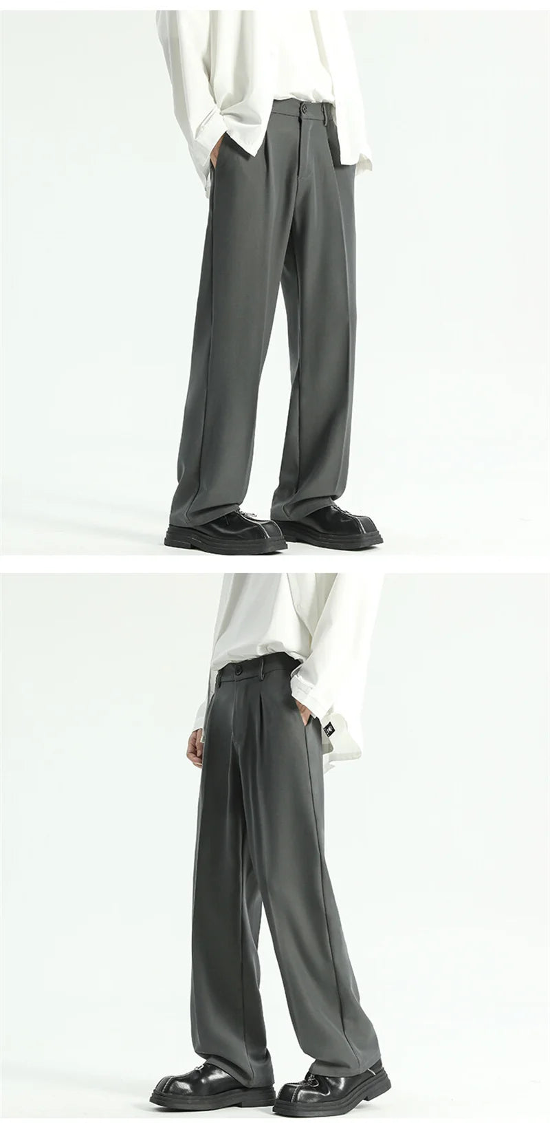 Calça alfaiataria Straight Preta Japonesa