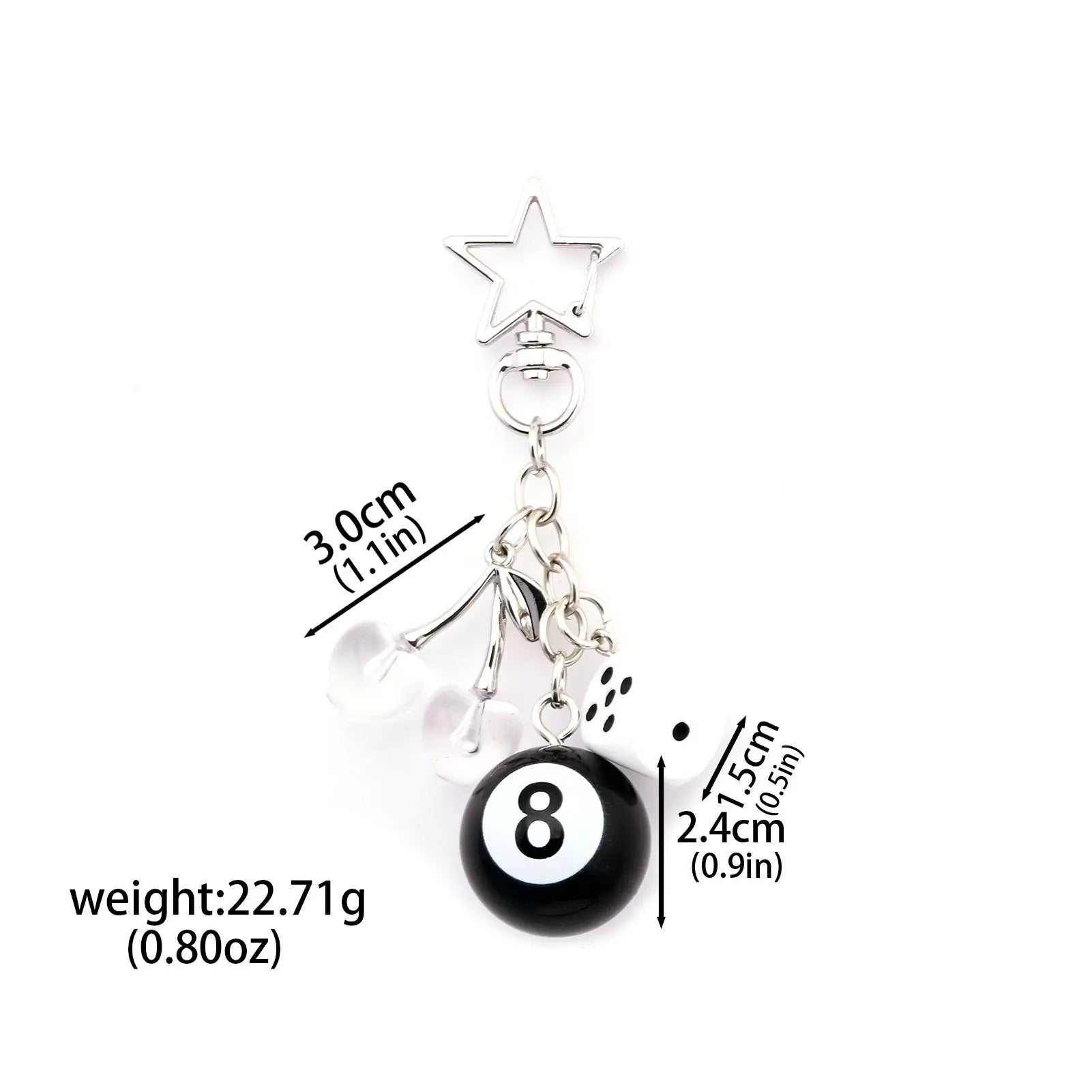 Chaveiro Multi-Pendant Vintage Black 8