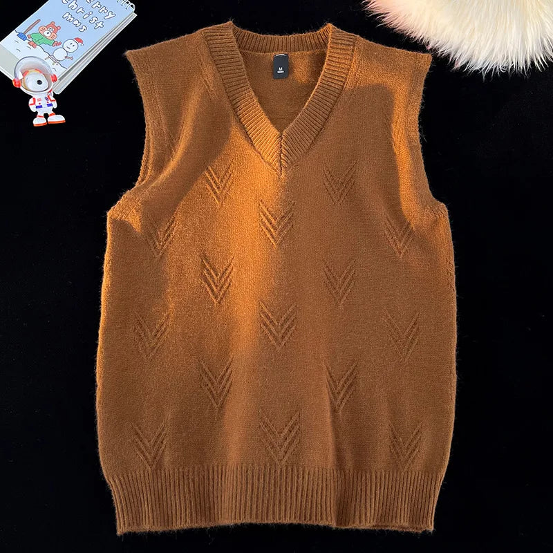 Colete Jacquard Knit V-Neck