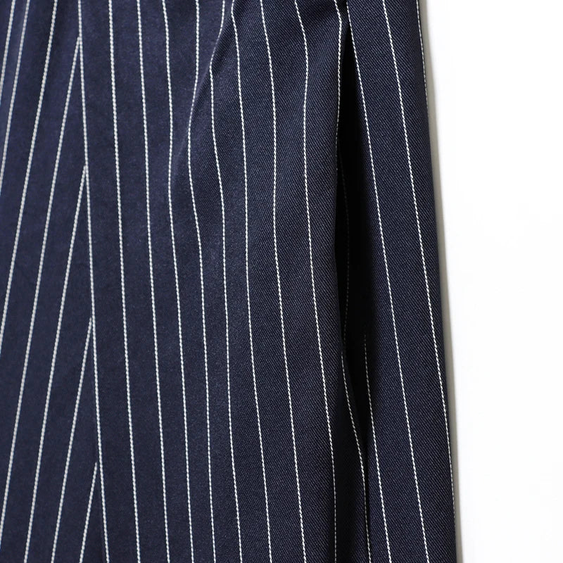 Calça Wide Leg Listrada Striped Casual