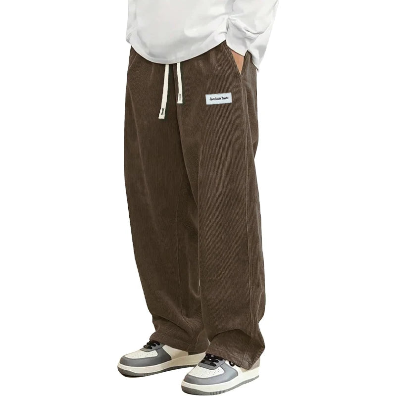 Calça Corduroy Baggy Streetwear