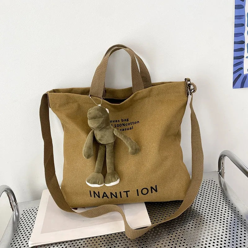 Bolsa Transversal em Lona Estilo Utilitário