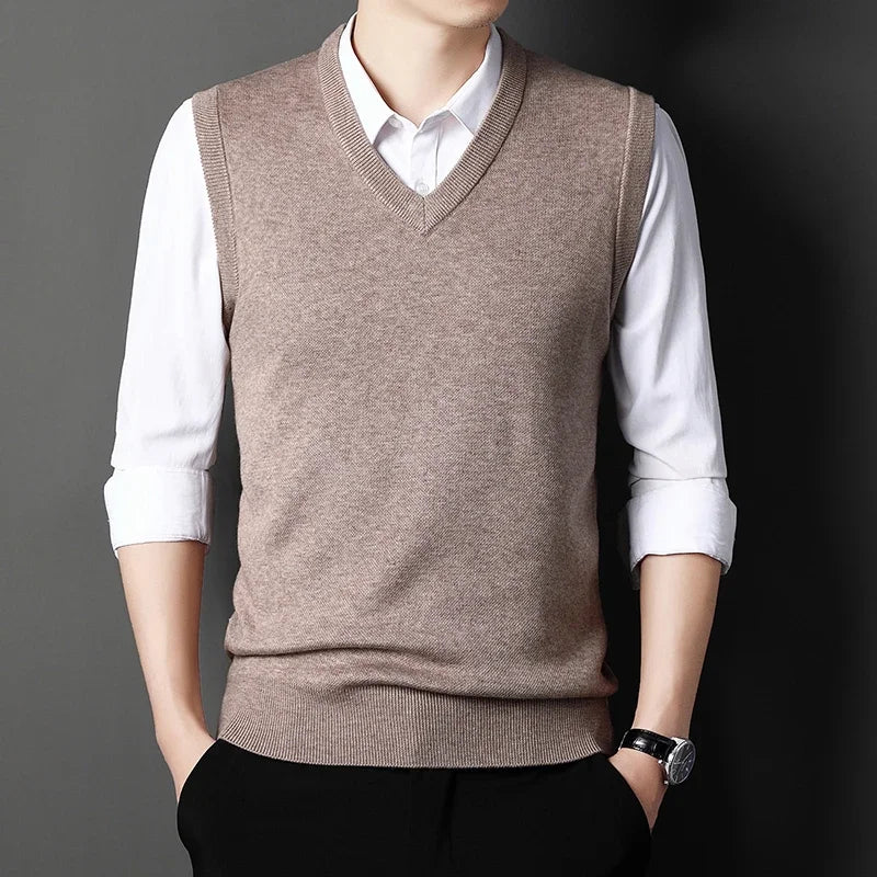 Colete Knit V-Neck Casual