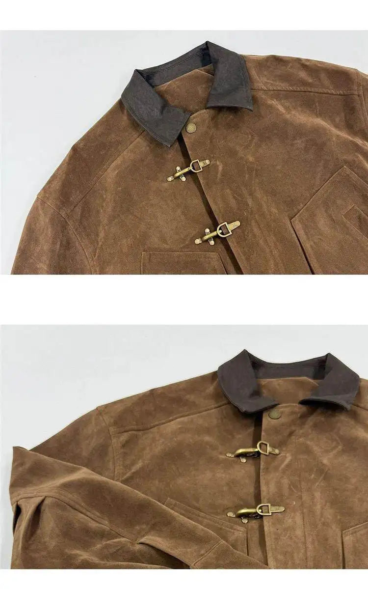Jaqueta Suede Estilo American Barn Casual
