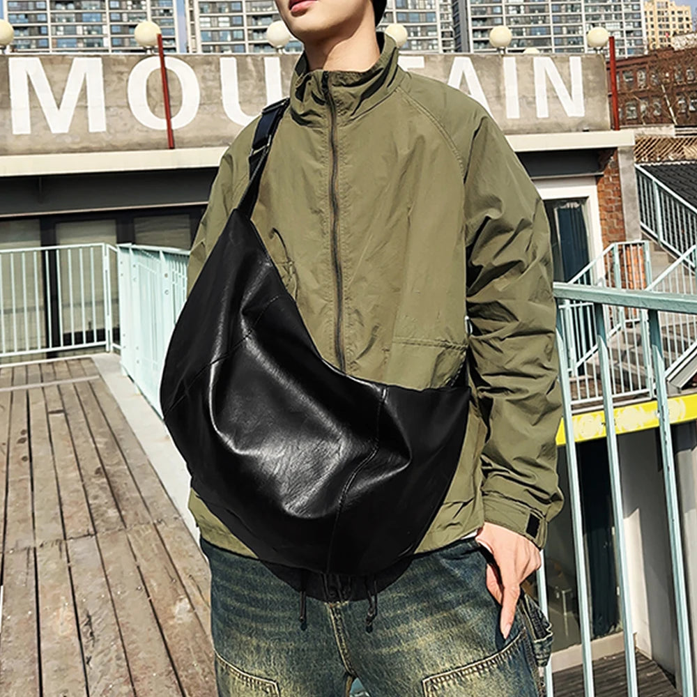 Bolsa Crossbody PU Oversized Preta