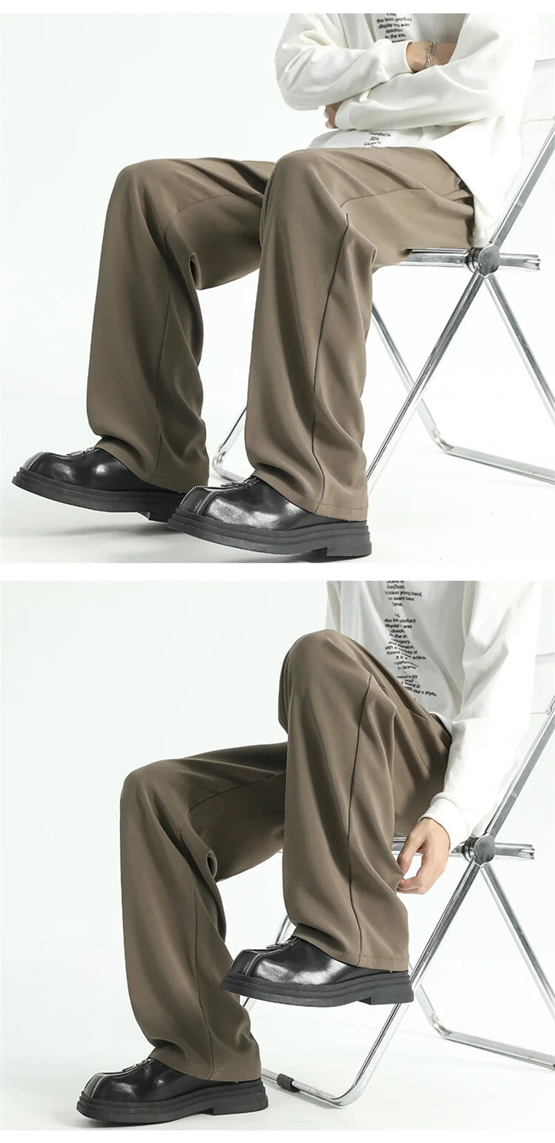 Calça alfaiataria Straight Preta Japonesa