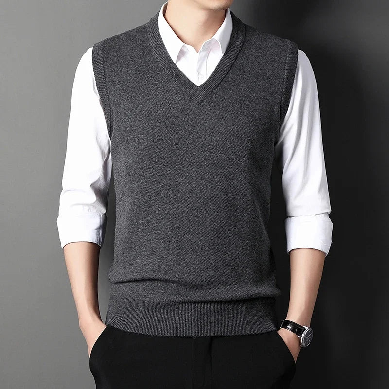 Colete Knit V-Neck Casual