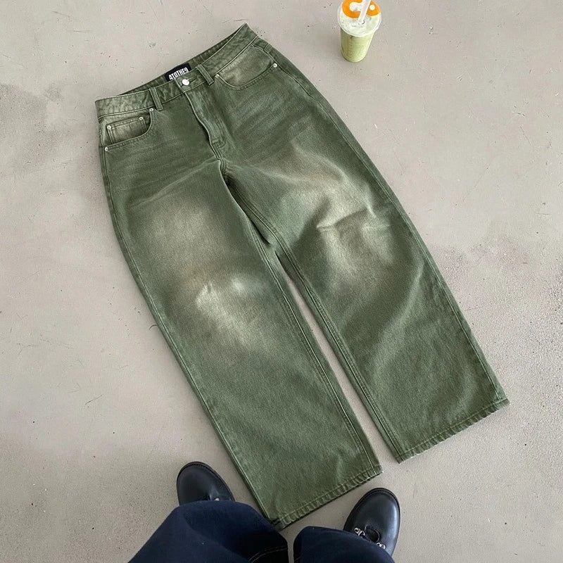 Jeans Baggy Y2K Matcha Bordado Unissex