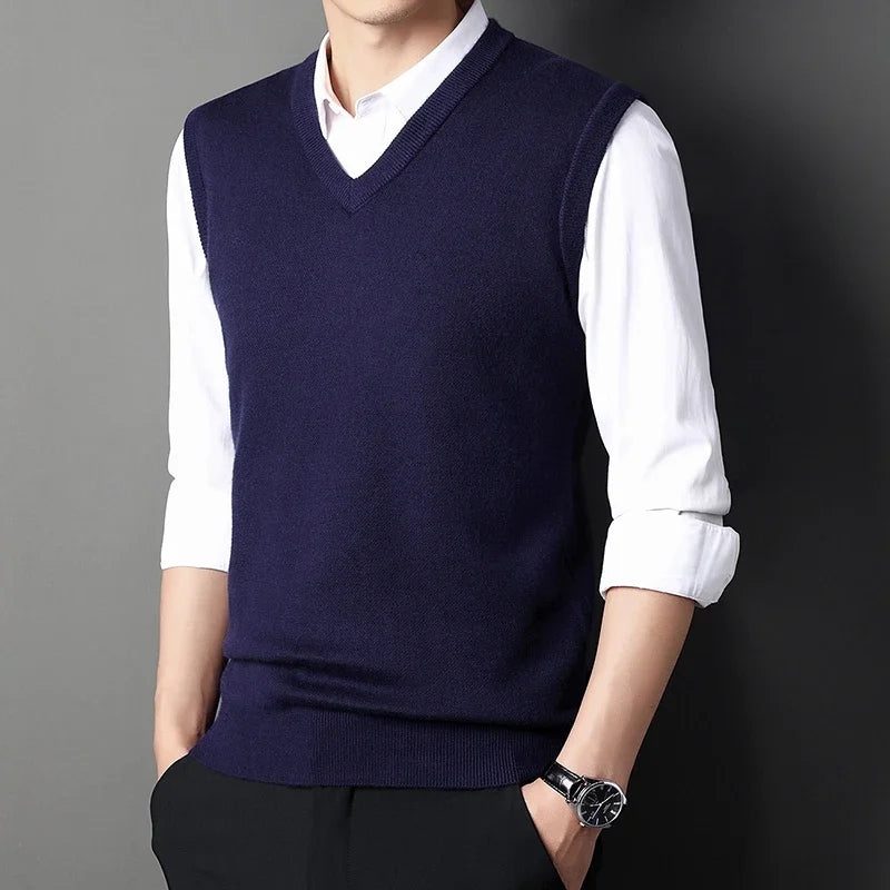 Colete Knit V-Neck Casual