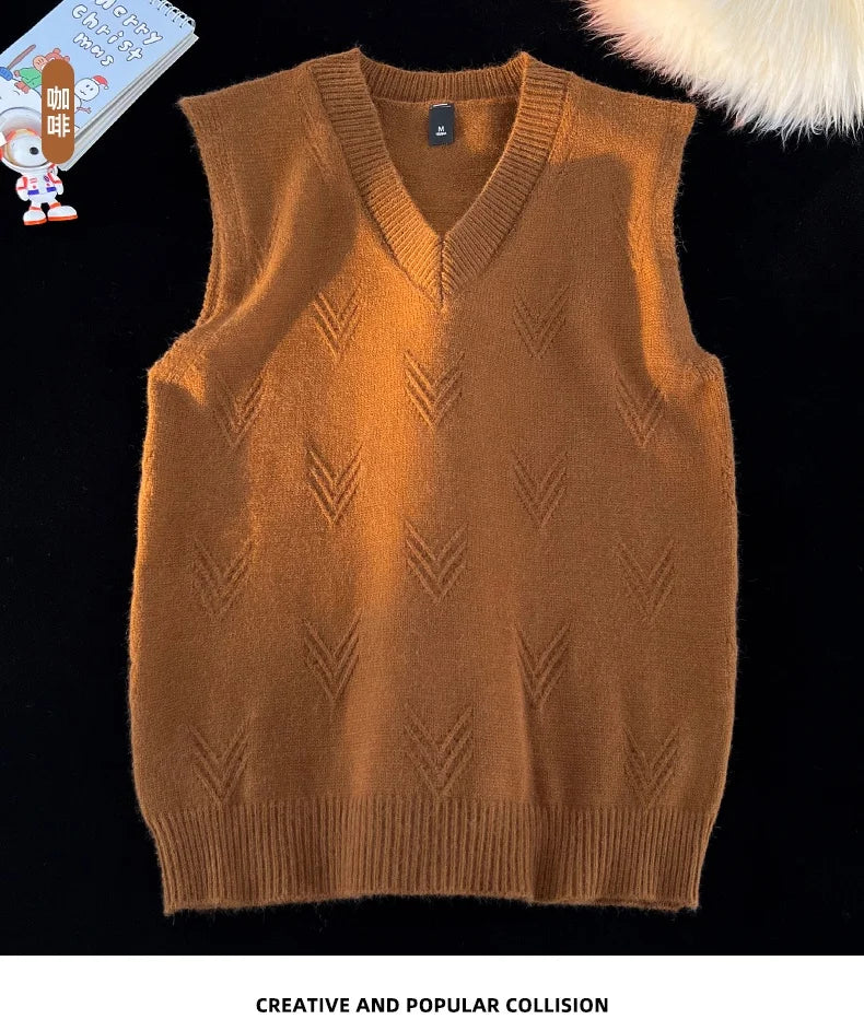 Colete Jacquard Tricot Gola V