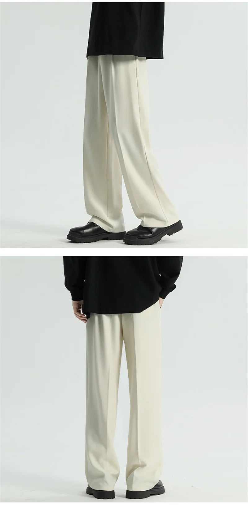Calça alfaiataria Straight Preta Japonesa
