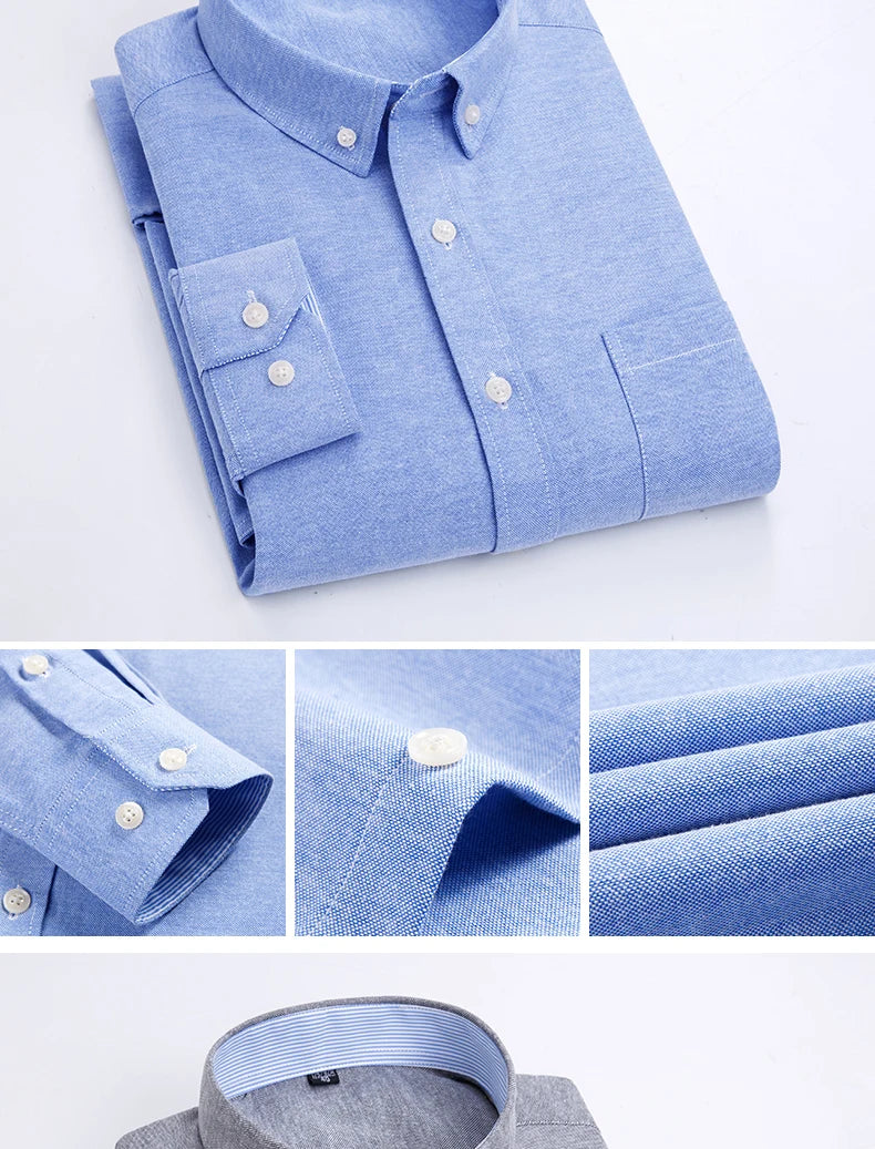 Camisa Oxford Slim Manga Longa