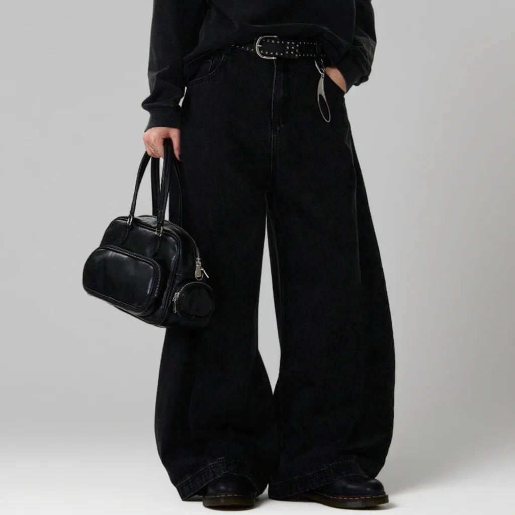 Calça Jeans Baggy Wide Leg Curved