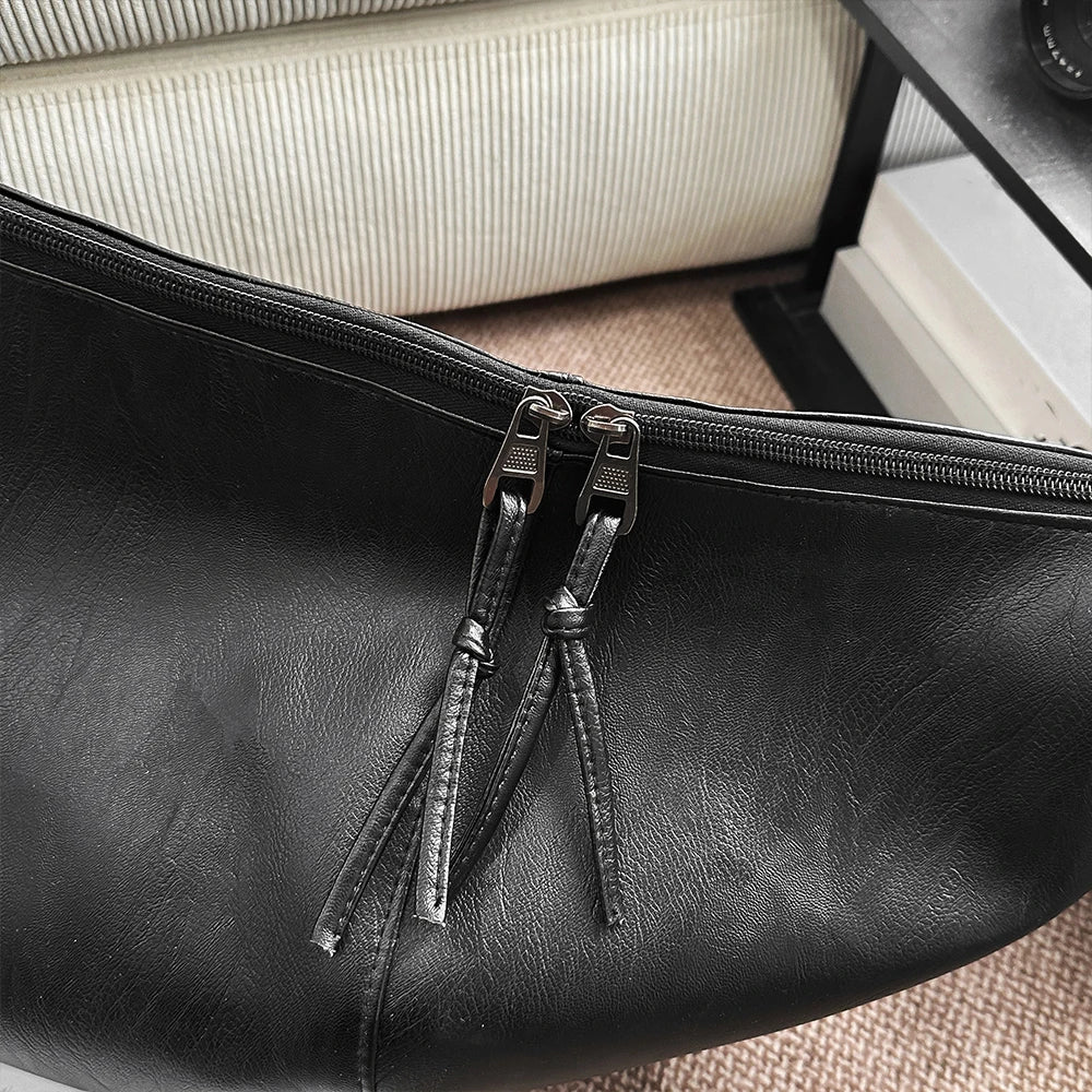 Bolsa Crossbody PU Oversized Preta