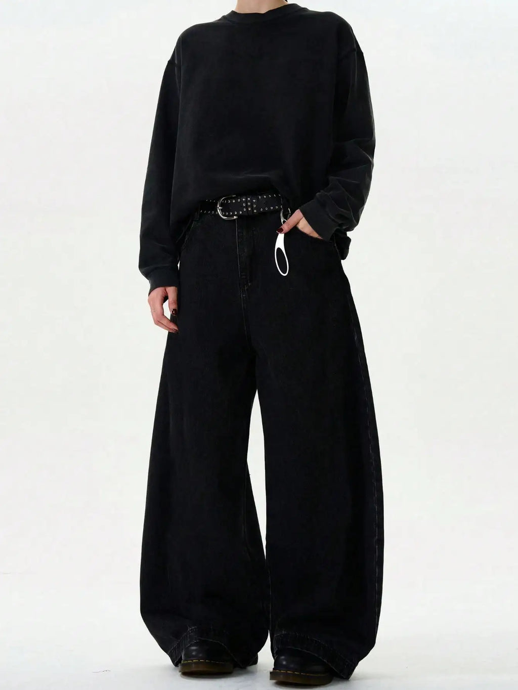 Calça Jeans Baggy Wide Leg Curved