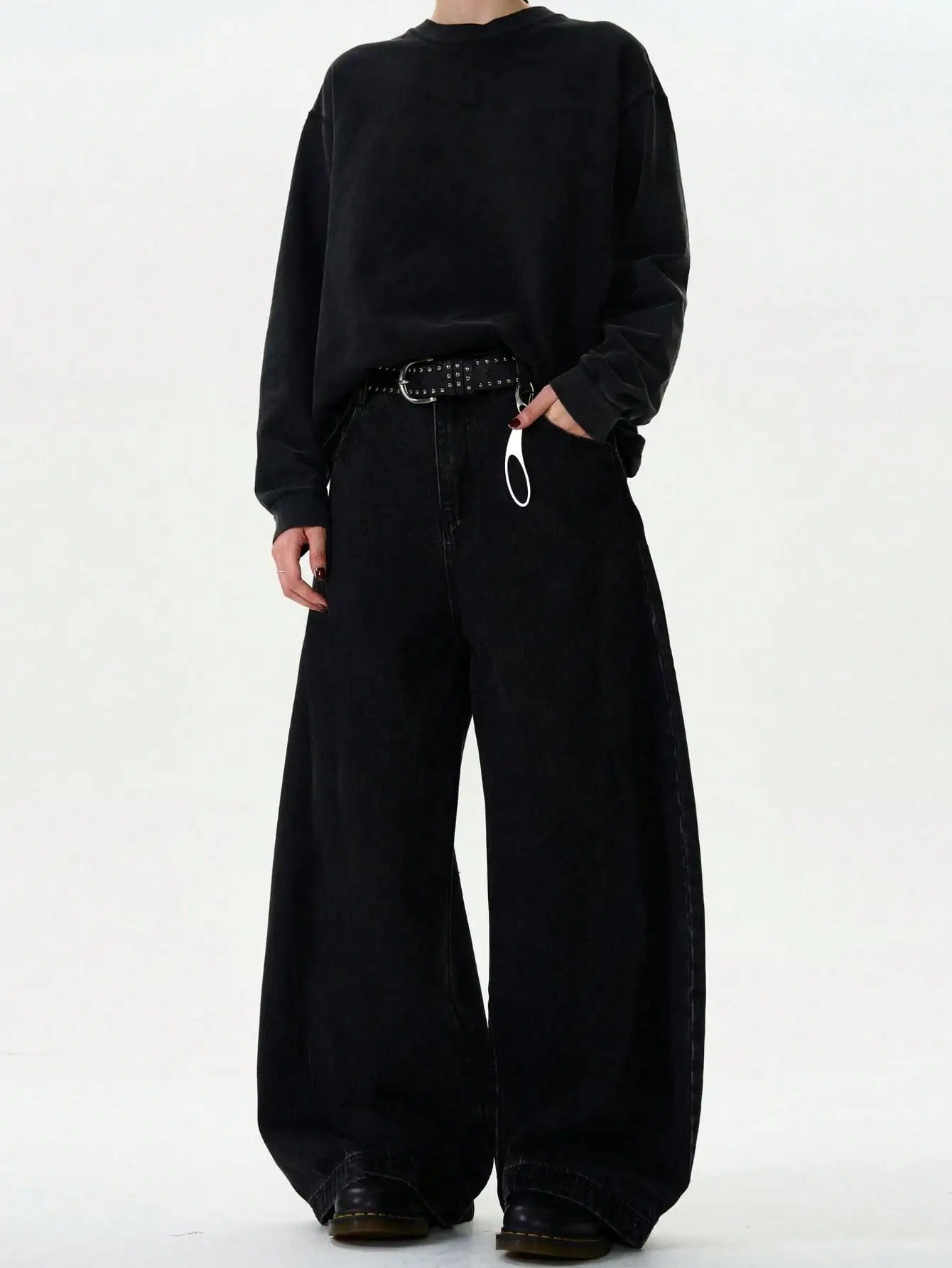 Calça Jeans Baggy Wide Leg Curved