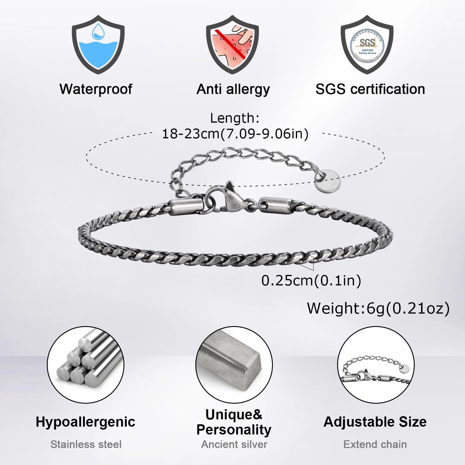 Pulseira Snake Links Inox