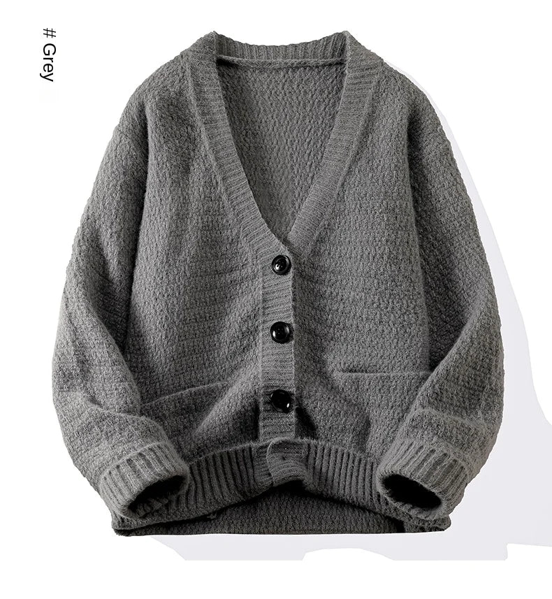 Cardigan Tricot com Botões Streetwear