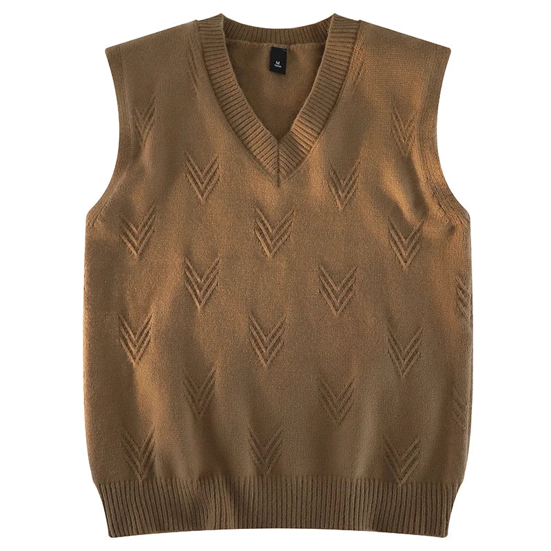 Colete Jacquard Knit V-Neck