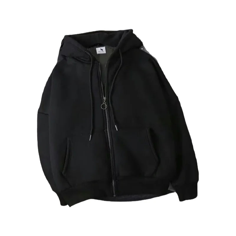 Jaqueta Fleece Hoodie Coreana