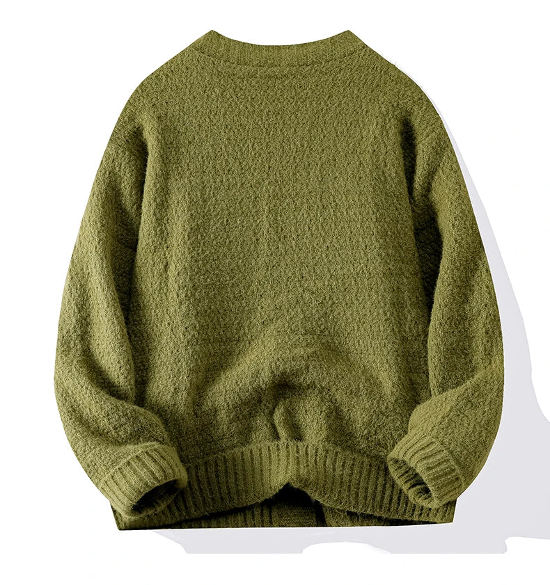 Cardigan Tricot com Botões Streetwear
