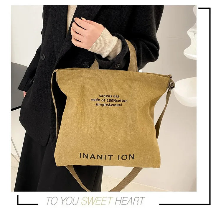 Bolsa Transversal em Lona Estilo Utilitário
