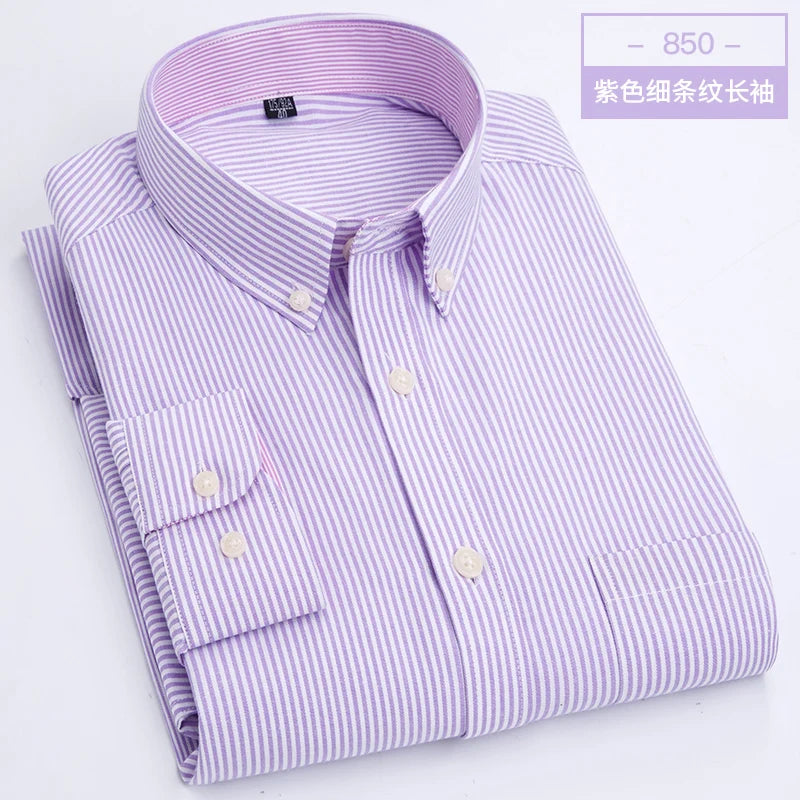 Camisa Oxford Slim Manga Longa