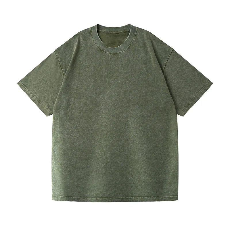 Camiseta Vintage Acid Wash 350gsm