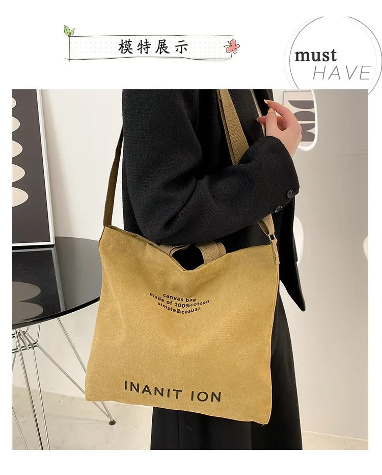 Bolsa Transversal em Lona Estilo Utilitário