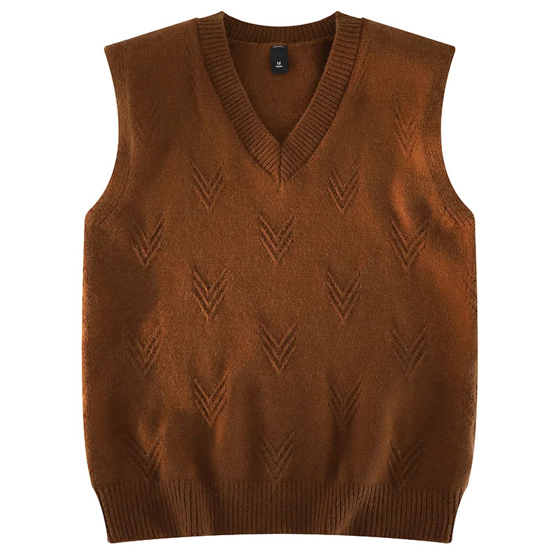 Colete Jacquard Knit V-Neck
