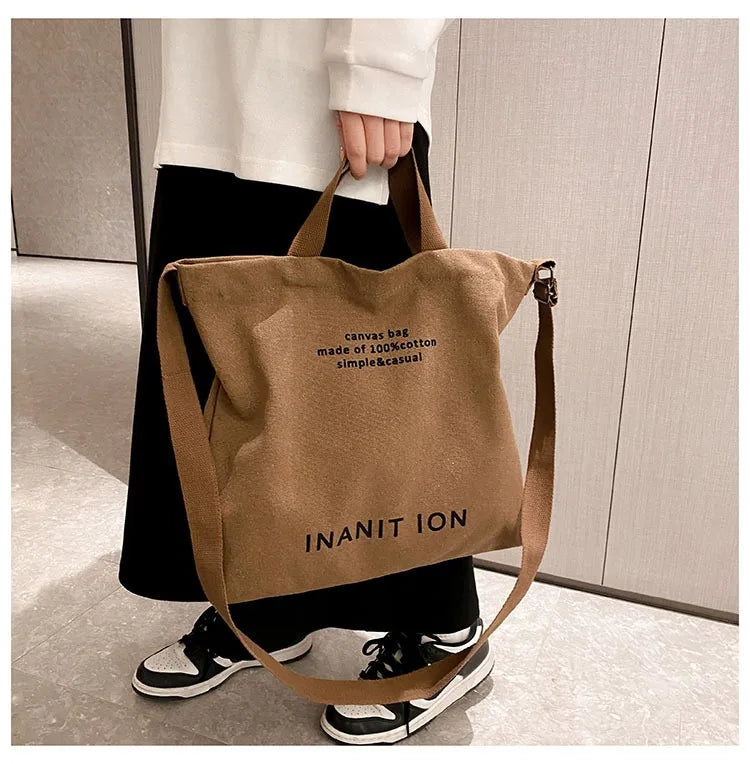 Bolsa Transversal em Lona Estilo Utilitário